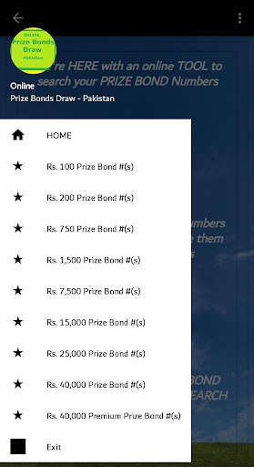 Run android online APK Pakistan Prize Bond Draw and Searches - Online from MyAndroid or emulate Pakistan Prize Bond Draw and Searches - Online using MyAndroid