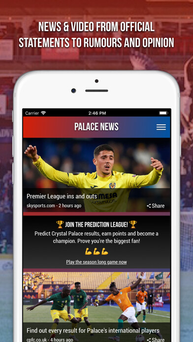 Emulate iPhone app Palace News using MyAndroid