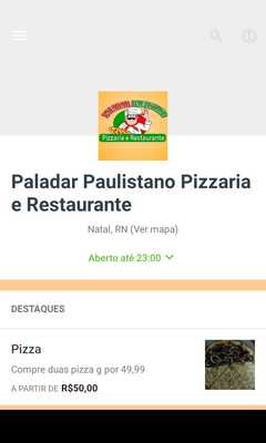 Emulate Android APK Paladar Paulistano Pizzaria e Restaurante