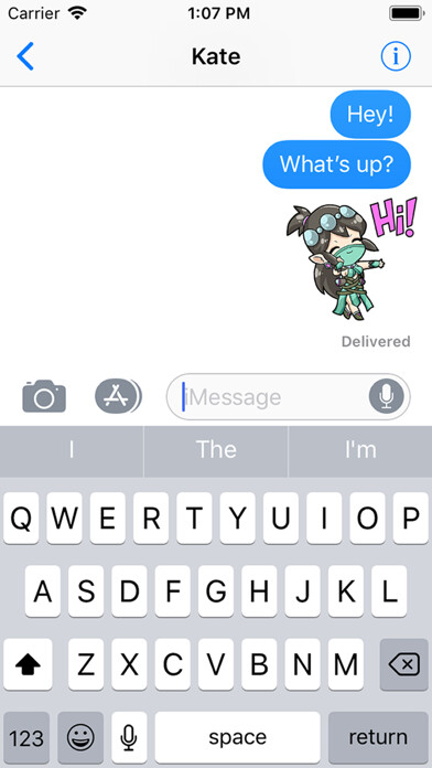 Emulate iPhone app Paladins Strike Stickers using MyAndroid