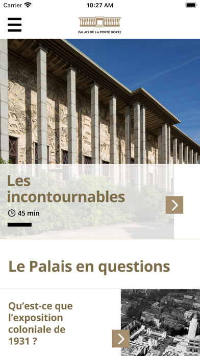 Emulate iPhone app Palais de la Porte Dorée using MyAndroid Emulate iPhone app Palais de la Porte Dorée using MyAndroid