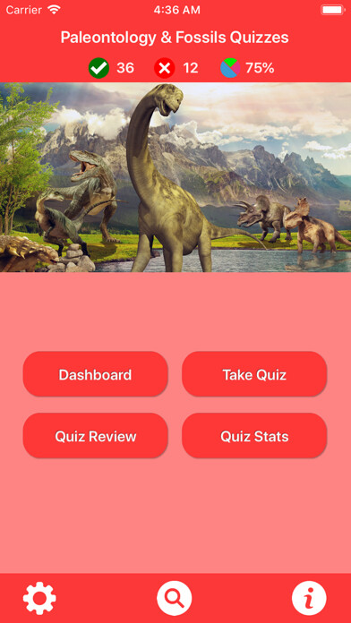 Emulate iPhone app Paleontology & Dinosaurs using MyAndroid