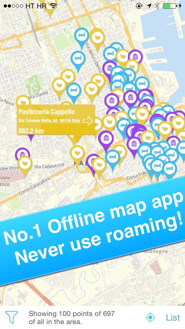 Emulate iPhone app Palermo, Italy - Offline Guide - using MyAndroid Emulate iPhone app Palermo, Italy - Offline Guide - using MyAndroid