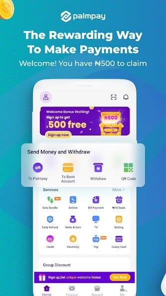 Run android online APK PalmPay - Transfers, Bills from MyAndroid or emulate PalmPay - Transfers, Bills using MyAndroid