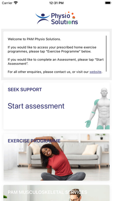 Emulate iPhone app PAM Physio Solutions using MyAndroid