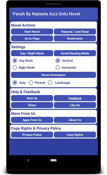 Run android online APK Panah By Nabeela Aziz Urdu Novel from MyAndroid or emulate Panah By Nabeela Aziz Urdu Novel using MyAndroid