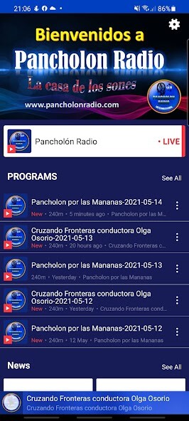 Run android online APK Pancholón Radio from MyAndroid or emulate Pancholón Radio using MyAndroid