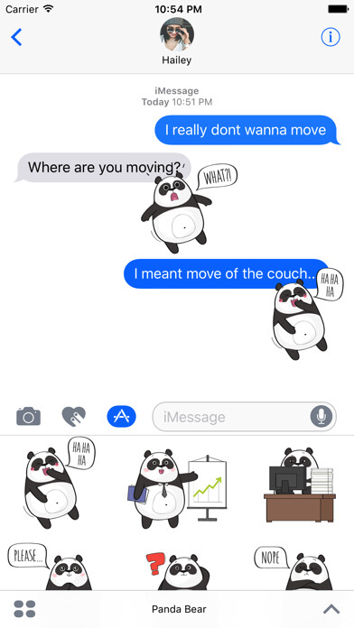Emulate iPhone app Panda Bear Stickers & Emoji using MyAndroid Emulate iPhone app Panda Bear Stickers & Emoji using MyAndroid