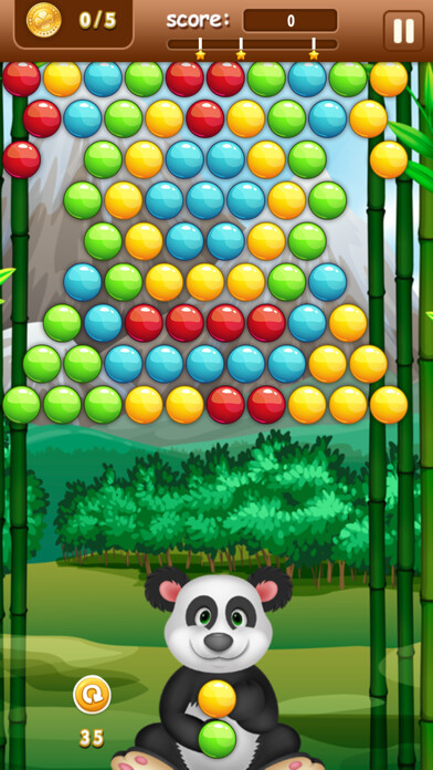 Emulate iPhone app Panda Lola - Bubble Shooter using MyAndroid