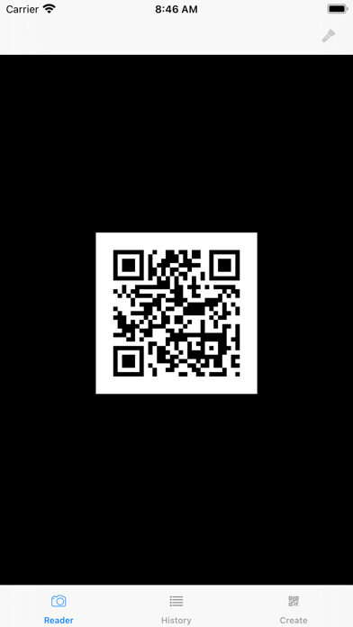 Emulate iPhone app Panda - QR&バーコードリーダーとQRコード作成 using MyAndroid