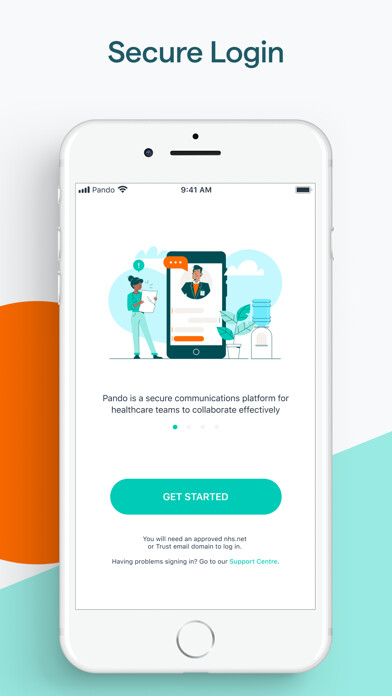 Emulate iPhone app Pando - Connecting Healthcare using MyAndroid