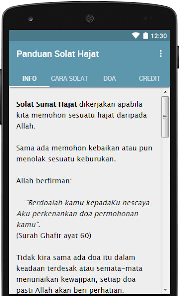 Run android online APK Panduan Solat Hajat from MyAndroid or emulate Panduan Solat Hajat using MyAndroid