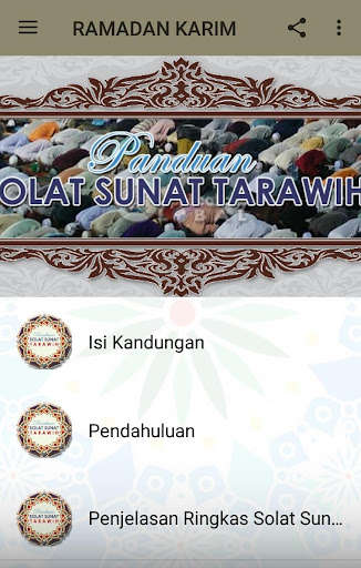 Run android online APK PANDUAN SOLAT SUNAT TARAWIH from MyAndroid or emulate PANDUAN SOLAT SUNAT TARAWIH using MyAndroid