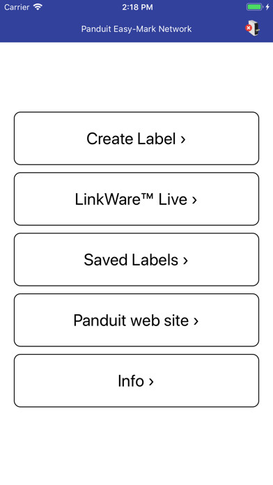 Emulate iPhone app Panduit Easy-Mark Network using MyAndroid