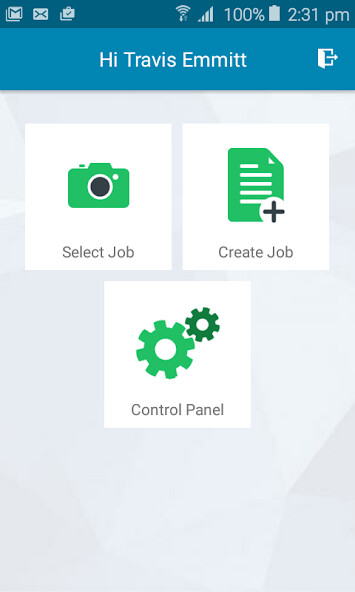 Emulate iPhone app Panel Quote Job Manager using MyAndroid
