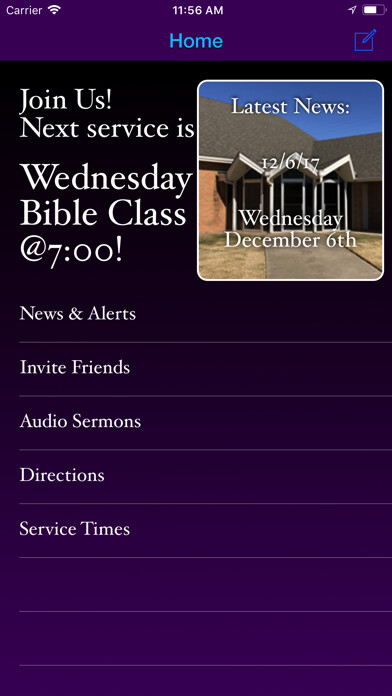 Emulate iPhone app Panhandle Church of Christ using MyAndroid