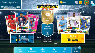 Emulate iPhone app Panini FIFA 365 AdrenalynXL using MyAndroid