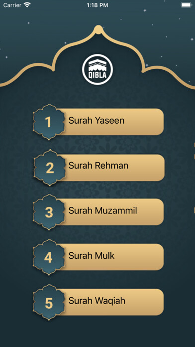 Emulate iPhone app PanjSurah & Qibla Finder using MyAndroid Emulate iPhone app PanjSurah & Qibla Finder using MyAndroid