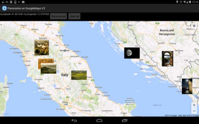 Emulate Android APK Panoramio on GoogleMaps V2