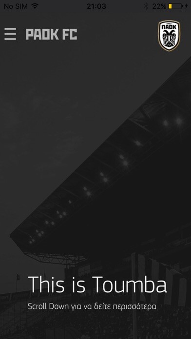 Emulate iPhone app PAOK FC Official App using MyAndroid Emulate iPhone app PAOK FC Official App using MyAndroid