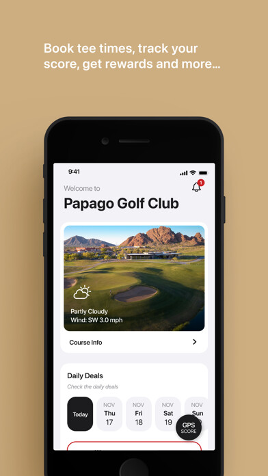 Emulate iPhone app Papago Golf Course Tee Times using MyAndroid Emulate iPhone app Papago Golf Course Tee Times using MyAndroid