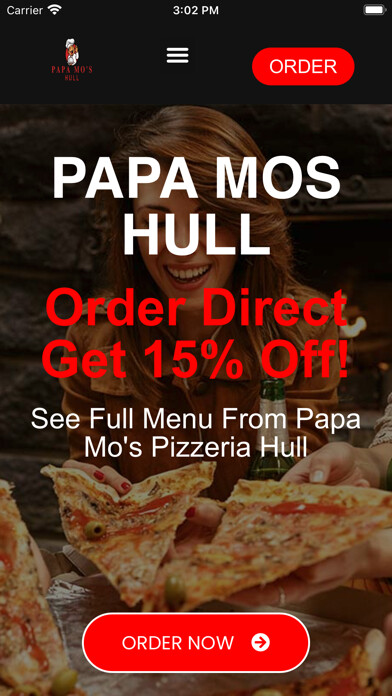 Emulate iPhone app Papa Mo’s Takeaway - Hull using MyAndroid