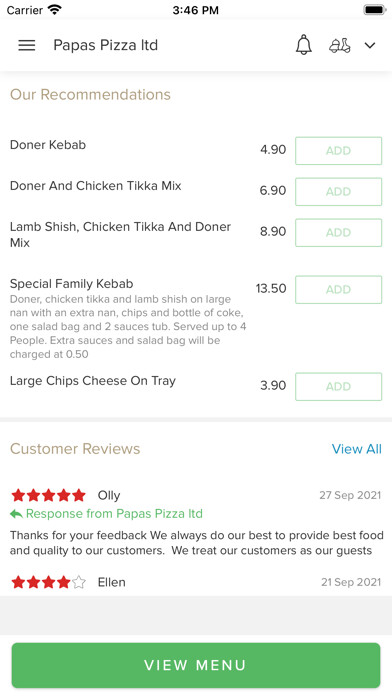 Emulate iPhone app Papas pizza Woodville using MyAndroid Emulate iPhone app Papas pizza Woodville using MyAndroid