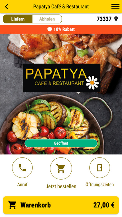 Emulate iPhone app Papatya Café & Restaurant using MyAndroid Emulate iPhone app Papatya Café & Restaurant using MyAndroid