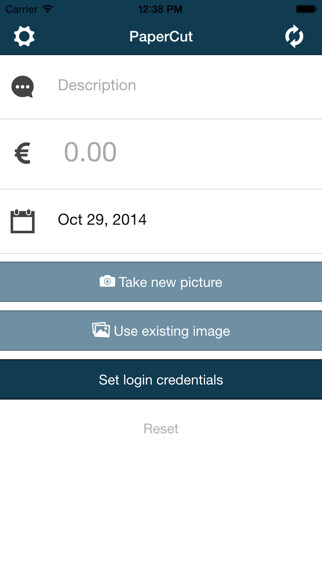 Emulate iPhone app PaperCut -mobile bill scanning using MyAndroid