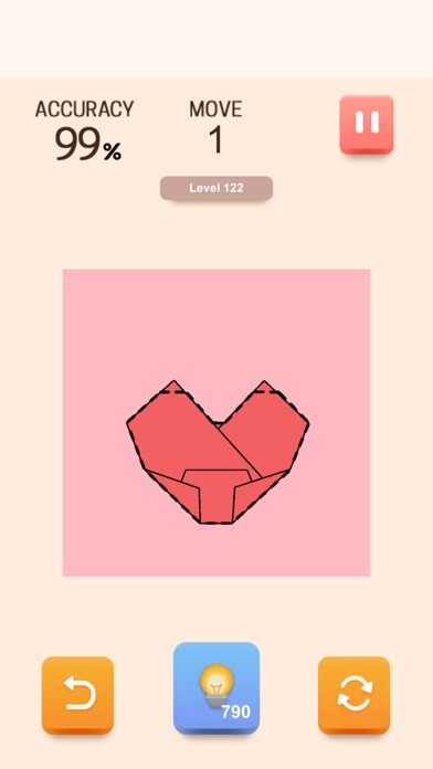 Emulate iPhone app Paper Folding Puzzle using MyAndroid