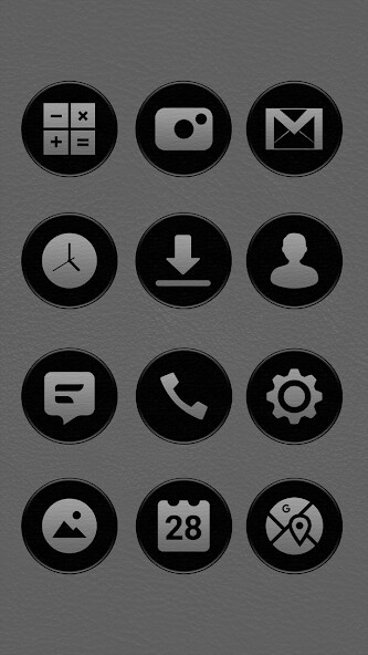 Run android online APK Paper Leather Texture Gray Icons from MyAndroid or emulate Paper Leather Texture Gray Icons using MyAndroid