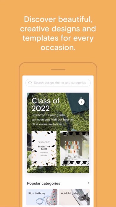 Emulate iPhone app Paperless Post Invitations using MyAndroid
