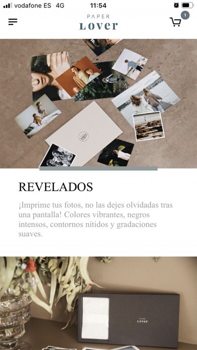 Emulate iPhone app Paper Lover - Imprimir fotos using MyAndroid