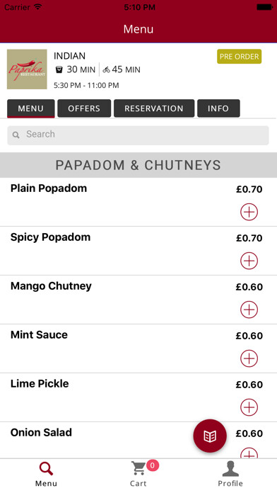 Emulate iPhone app Paprika Restaurant. using MyAndroid Emulate iPhone app Paprika Restaurant. using MyAndroid