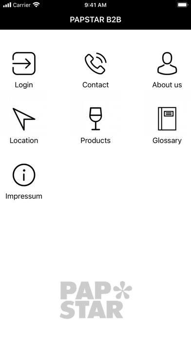 Emulate iPhone app PAPSTAR B2B App using MyAndroid