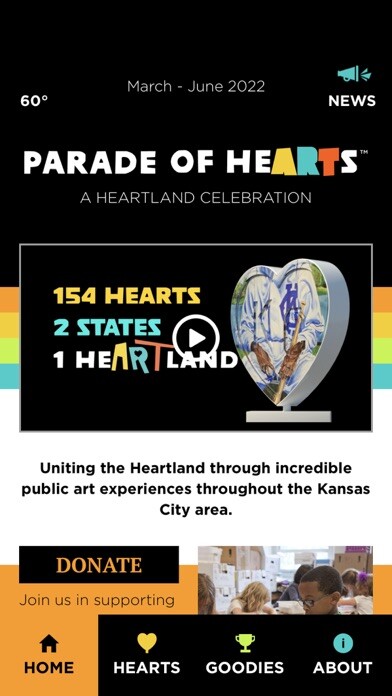 Emulate iPhone app Parade of Hearts using MyAndroid
