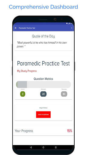 Run android online APK Paramedic Practice Test (2022) from MyAndroid or emulate Paramedic Practice Test (2022) using MyAndroid