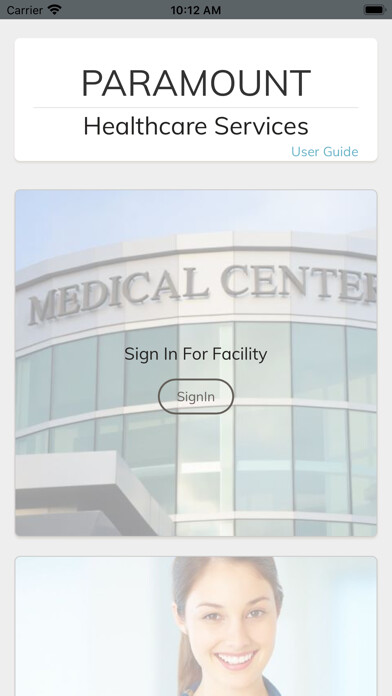 Emulate iPhone app Paramount Healthcare Services using MyAndroid