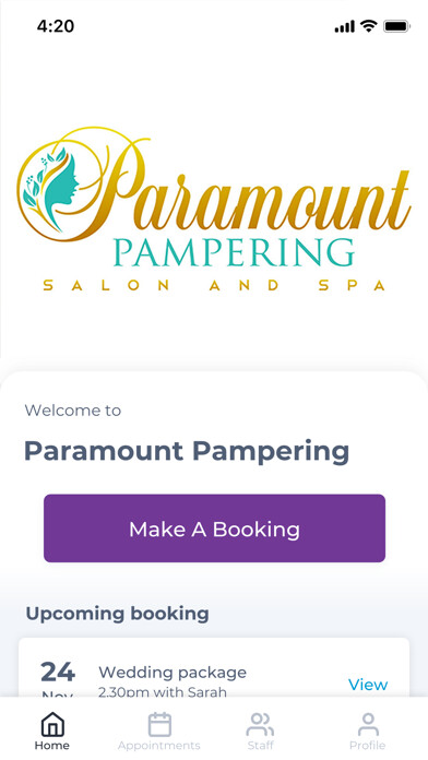 Emulate iPhone app Paramount Pampering using MyAndroid Emulate iPhone app Paramount Pampering using MyAndroid