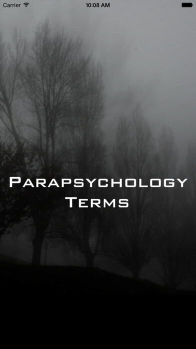 Emulate iPhone app Parapsychology Terms using MyAndroid