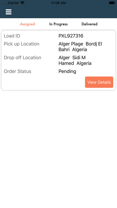 Emulate iPhone app Parcel Exchange Driver App using MyAndroid