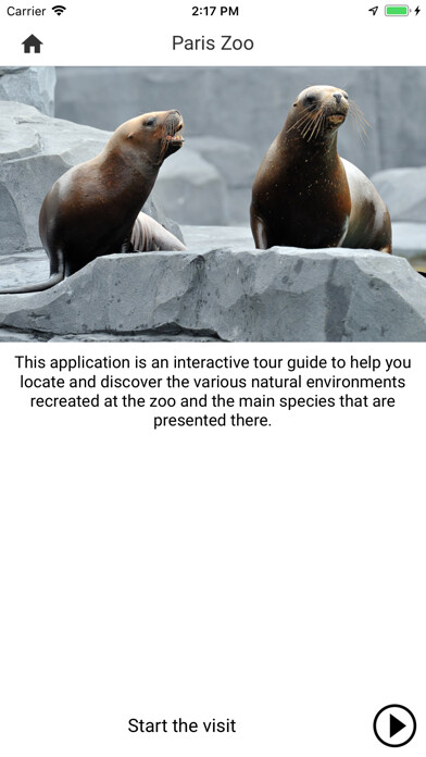 Emulate iPhone app Parc zoologique de Paris using MyAndroid