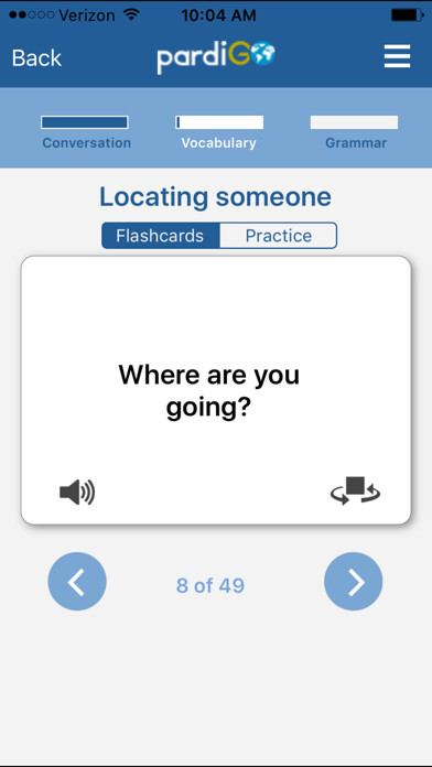 Emulate iPhone app Pardigo Spanish Lite using MyAndroid Emulate iPhone app Pardigo Spanish Lite using MyAndroid
