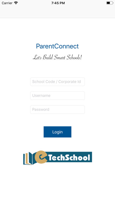 Emulate iPhone app Parent Connect eTechSchool using MyAndroid