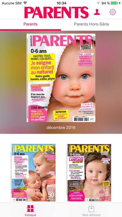 Emulate iPhone app Parents Magazine using MyAndroid