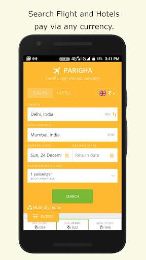 Run android online APK Parigha - Flight Hotel Booking App from MyAndroid or emulate Parigha - Flight Hotel Booking App using MyAndroid