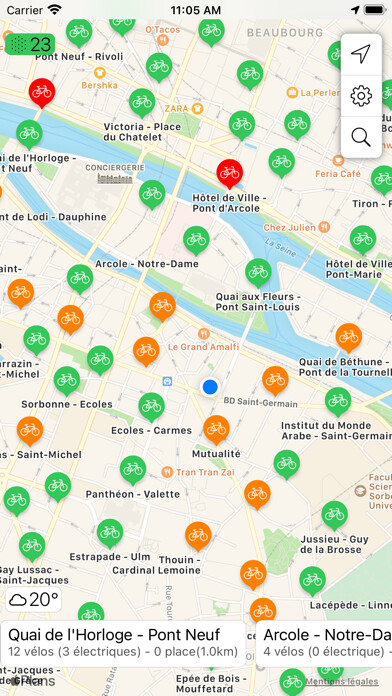 Emulate iPhone app Paris Bike using MyAndroid