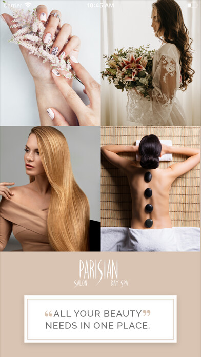 Emulate iPhone app Parisian Salon & Day Spa using MyAndroid Emulate iPhone app Parisian Salon & Day Spa using MyAndroid