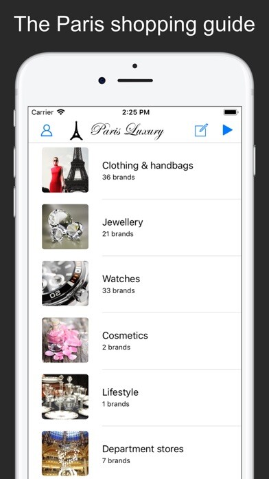 Emulate iPhone app Paris Luxury - Shopping guide using MyAndroid Emulate iPhone app Paris Luxury - Shopping guide using MyAndroid