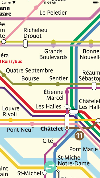 Emulate iPhone app Paris Metro Map + Bus & RER using MyAndroid
